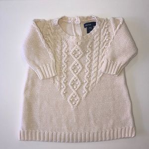 Baby Gap Knit Cream Sweater Dress